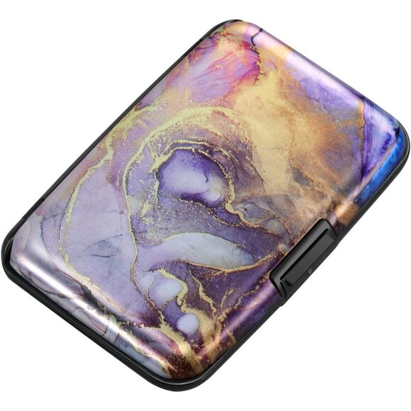 Wallet Credit Cards Holder Light Purple Marble - Picture 1 of 7